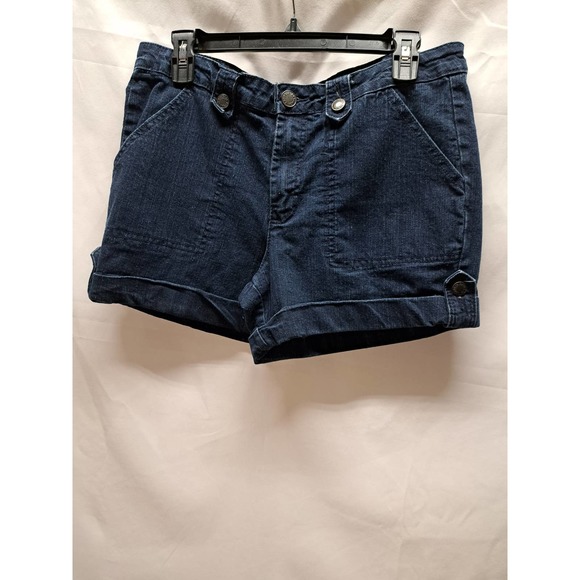 Level 25 Denim Stretch Tab Cuff 2 Patch front Pocket 2 back pockets Shorts 14 - Picture 1 of 4